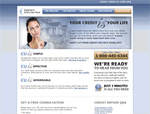 Tablet Screenshot of creditunlimited.com